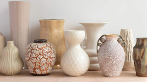 pottery vases of different sizes
