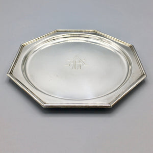Antique J.E. Caldwell Sterling Silver Art Deco Dish Plate Antique 