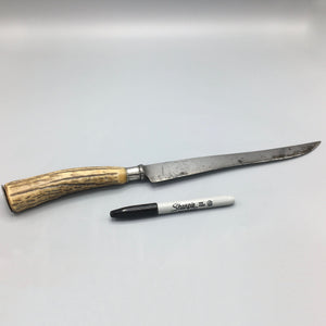 Antique Meriden Cutlery Carving Knife with Horn Handle Knife Antique 