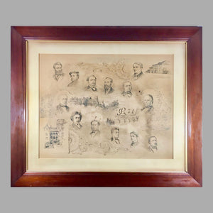 Antique Portrait Drawing by Paul E. Harney (1850-1915) Drawing Antique 