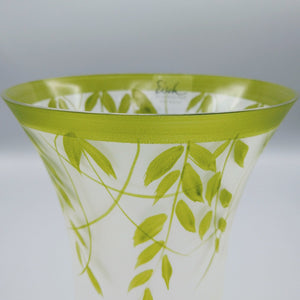 Art Glass Hand Painted Vase by Eisch Glaskultur Germany Vase Vintage 