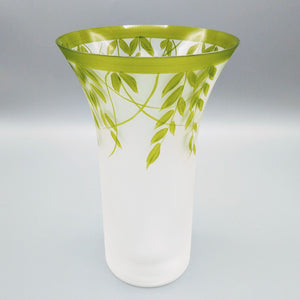 Art Glass Hand Painted Vase by Eisch Glaskultur Germany Vase Vintage 