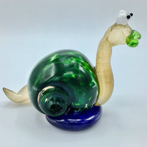Art Glass Snail Sculpture by Paulus Tjiang Figurine Vintage 