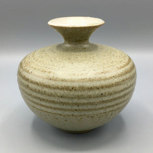 Japanese Kyoto Pottery Vase Decanter Glazed Ceramic Vase Vintage 