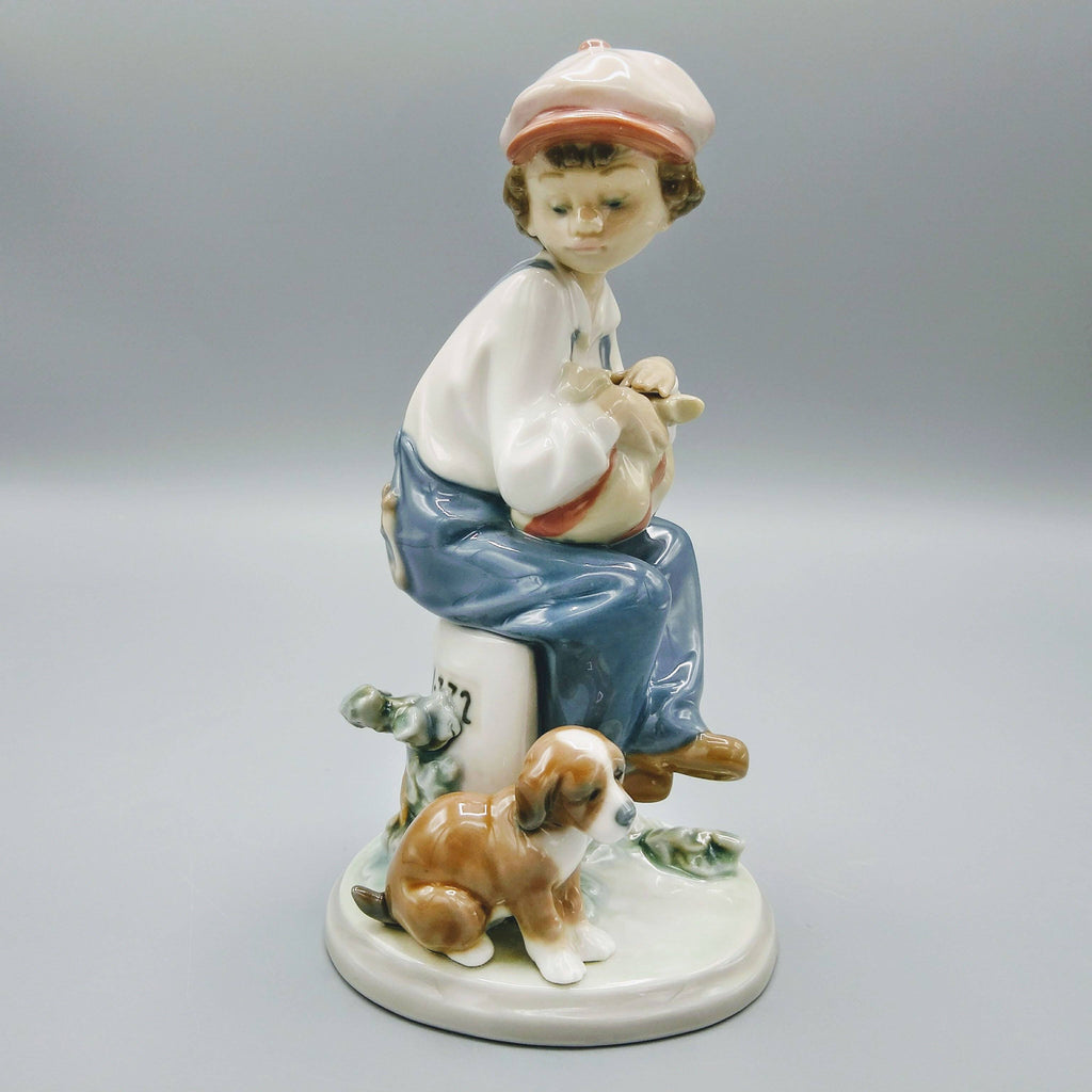 Lladro shepherd boy with dog deals