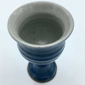 Pair of George Scatchard Blue Stoneware Goblets Goblet Vintage 