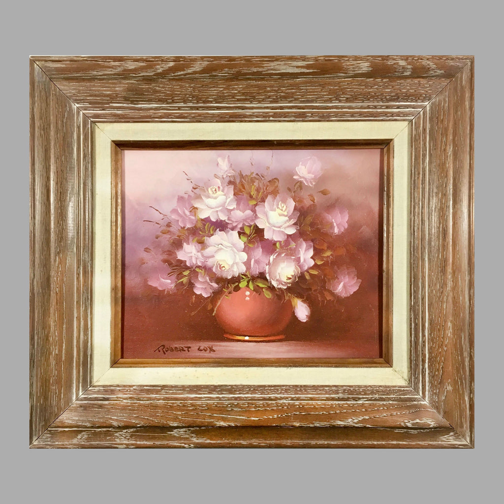 Still Life Painting of Roses Oil on Canvas by Robert Cox Avant