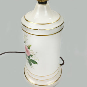 Vintage Ceramic Table Lamp with Roses Lamp Vintage 