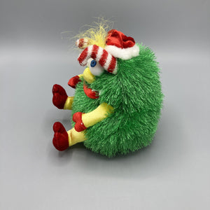 Vintage Gemmy Animated Green Monster Christmas Themed Figurine Gemmy 