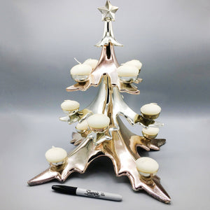 Vintage Silverplate Christmas Tree with Candles Christmas tree Vintage 