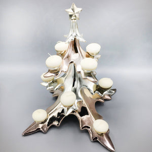Vintage Silverplate Christmas Tree with Candles Christmas tree Vintage 