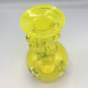 Vintage Yellow Art Glass Vase Vase Vintage 