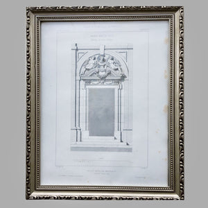 19th Century Claude Sauvageot Engraving Hotel de Montescot Engraving Antique 