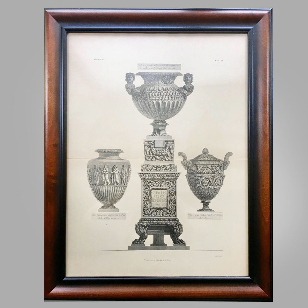 19th Century Print of Giovanni Piranesi Engraving Three Vases – Avant ...