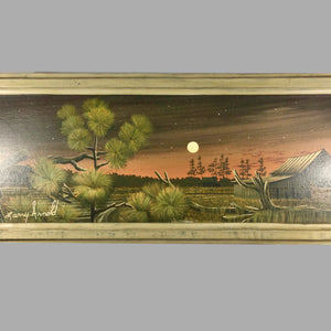 Acrylic on Board Painting 'Star Fire' by Larry Arnold Painting Vintage 