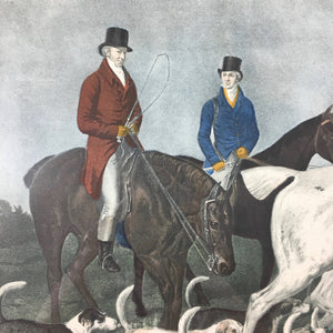 Antique Engraving of Hunting Scene by Richard Woodman circa 1823 Engraving Antique 