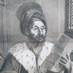 Antique French Orientalist Engraving of Ottoman Pasha circa 1822 Engraving Antique 