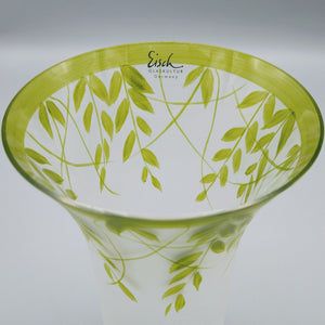 Art Glass Hand Painted Vase by Eisch Glaskultur Germany Vase Vintage 