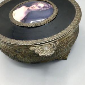 Art Nouveau Trinket Box with Cameo PNCW circa 1930s Box Vintage 