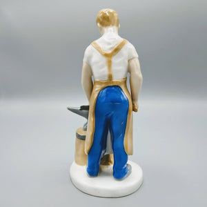 Carl Schneider Erben Figurine of Worker with Hammer 1950s Figurine Vintage 