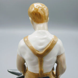 Carl Schneider Erben Figurine of Worker with Hammer 1950s Figurine Vintage 