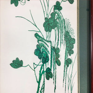Chinese Calligraphic Drawing of Chrysanthemum Flowers Drawing Vintage 