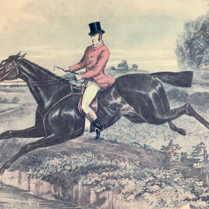 Fox Hunt Lithograph 'Full Cry' after William Shayer Junior Lithograph Vintage 