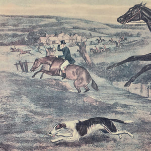 Fox Hunt Lithograph 'Full Cry' after William Shayer Junior Lithograph Vintage 