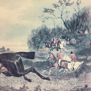 Fox Hunt Lithograph 'Full Cry' after William Shayer Junior Lithograph Vintage 
