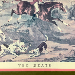 Fox Hunt Lithograph 'The Death' after William Shayer Junior Lithograph Vintage 