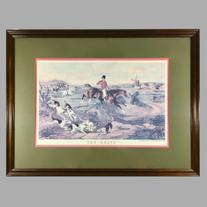 Fox Hunt Lithograph 'The Death' after William Shayer Junior Lithograph Vintage 