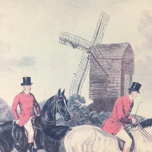 Fox Hunt Lithograph 'The Meet' after William Shayer Junior Lithograph Vintage 