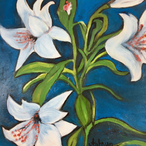 Impressionist Painting 'Lys' by Vietnamese Artist Anh-Van Truong Painting Contemporary 