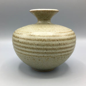 Japanese Kyoto Pottery Vase Decanter Glazed Ceramic Vase Vintage 