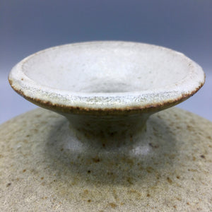 Japanese Kyoto Pottery Vase Decanter Glazed Ceramic Vase Vintage 