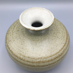 Japanese Kyoto Pottery Vase Decanter Glazed Ceramic Vase Vintage 