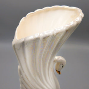 Lusterware Porcelain Vintage Vase Shaped as Swan Vase Vintage 