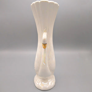 Lusterware Porcelain Vintage Vase Shaped as Swan Vase Vintage 