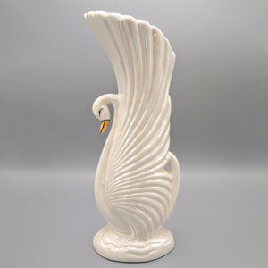 Lusterware Porcelain Vintage Vase Shaped as Swan Vase Vintage 