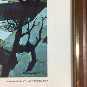 Nat Youngblood Limited Edition Print 'Pittsburgh in Winter' Lithograph Vintage 