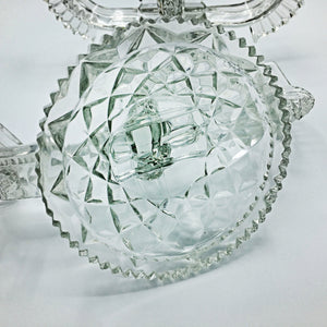 Pair of Vintage Glass and Crystal Two-Light Candelabras Candelabra Vintage 