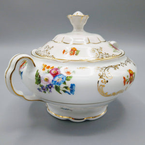 Porcelain Creamer and Sugar Bowl Set Czechoslovakia Victoria 1930s China Vintage 