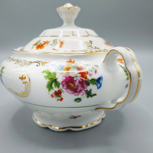 Porcelain Creamer and Sugar Bowl Set Czechoslovakia Victoria 1930s China Vintage 