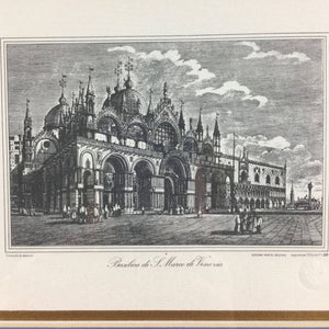 Set of 3 Vintage Lithographs of Venice by Edizioni Ponte Vecchio Lithograph Vintage 