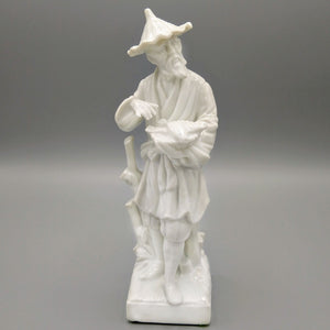 Vintage Fitz & Floyd Fisherman Figurine Blanc de Chine Porcelain Figurine Vintage 