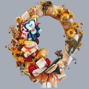 Vintage Halloween Wreath by a Folk Artist Wreath Handmade 