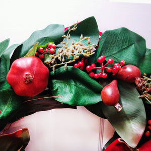 Vintage Holiday Wreath Restoration Hardware Magnolia and Pomegranates Wreath Restoration Hardware 