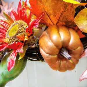 Vintage Large Wreath Autumn Decor by a Folk Artist Wreath Vintage 