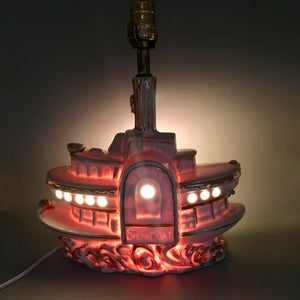 Vintage Lawrence Welk White Ceramic Gold Plated Lamp 1950s Lamp Vintage 