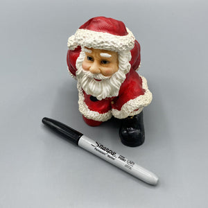 Vintage Santa Figurine with Christmas Tree Figurine Handmade 